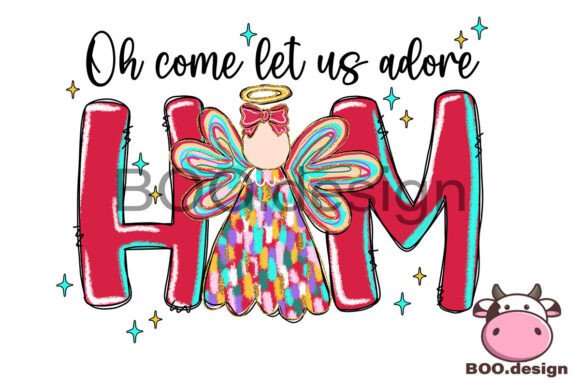 Christian Christmas Png, Oh Come Let Us T-Shirt Designs