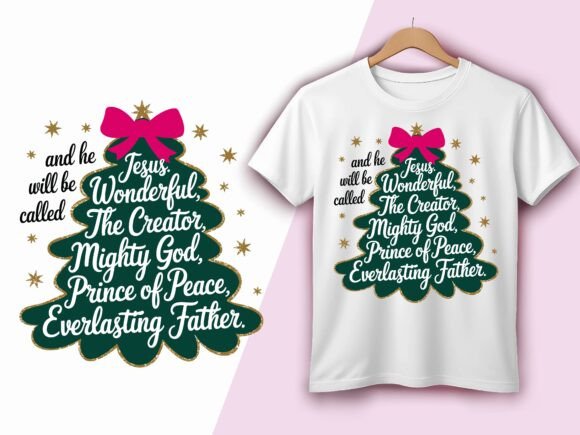 Christian Names of Jesus Christmas Tees T-Shirt Designs