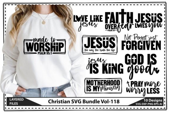 Christian SVG Bundle Vol-118 & T-Shirt Designs