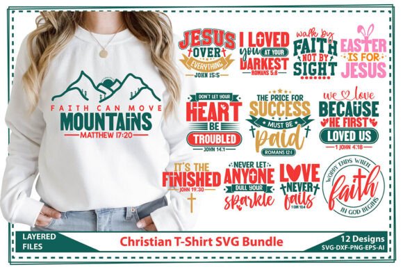 Christian T-Shirt SVG Bundle for T-Shirt Designs