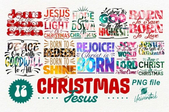 Christmas Jesus Quotes Sublimation PNG for T-Shirt Designs