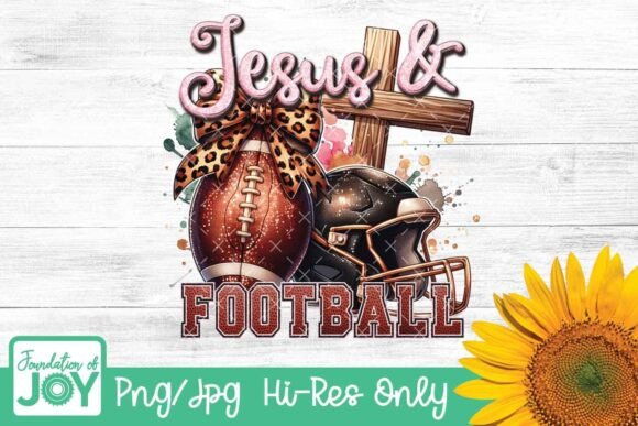 Jesus and Football Png, T-Shirt Designs