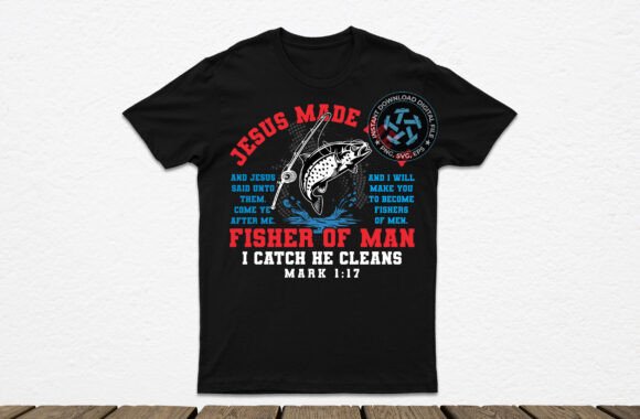 Jesus Made Me Fishing T-shirt Designs