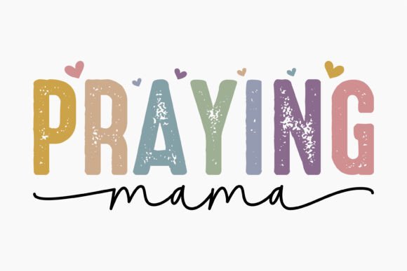Praying Mama Christian Svg Retro Png T-Shirt Designs